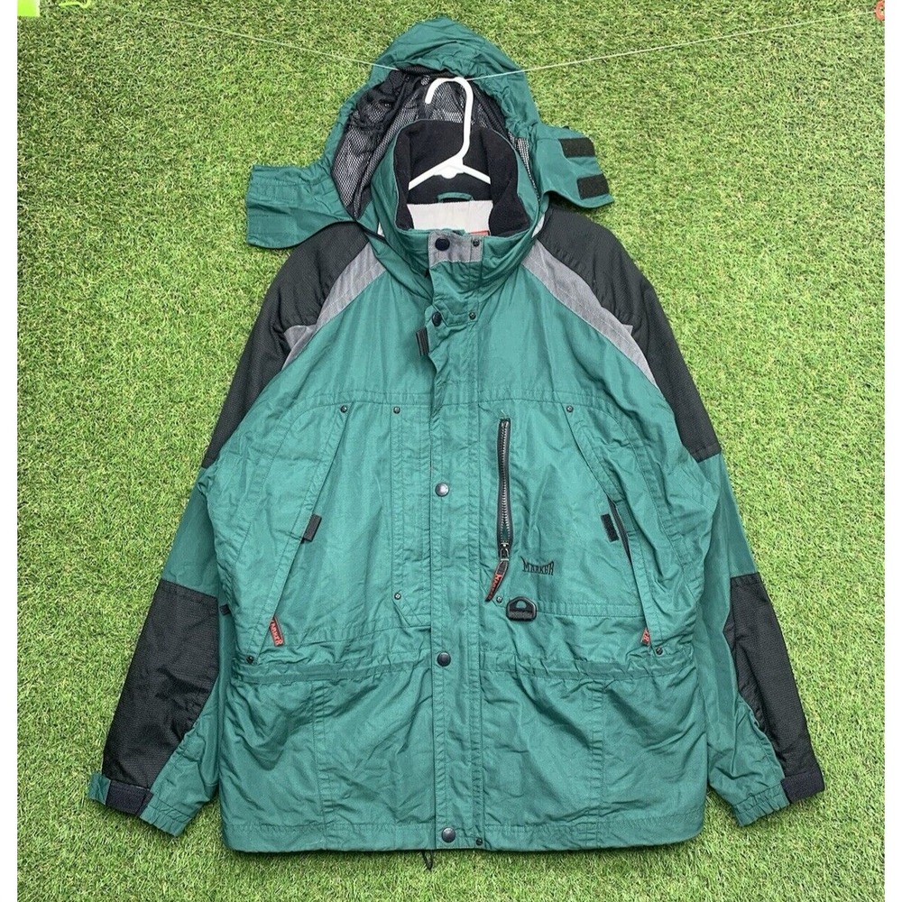 Vintage Marker Outdoor Jacket Mens XL Green Snow Ski Coat Windbreaker Outdoor